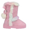 bebe Toddler Girl's Winter Boot with Rhinestone Eyelets and Faux Fur Details for Cold Weather Comfort - 2 of 4