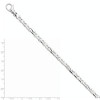Black Bow Jewelry 5.75mm 14K White Gold Polished Fancy Figaro Chain Bracelet - 2 of 4