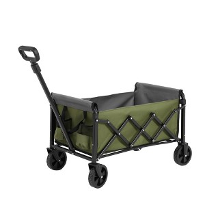 Lightweight Portable Folding Steel Wagon Carts With Wheels,Outdoor Utility Wagon For Camping Shopping Sports Fishing -The Pop Home - 1 of 4
