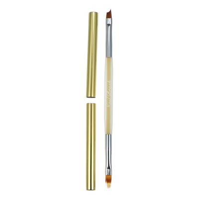 Unique Bargains Acrylic Nylon Gel Polish Drawing Design Nail Art Liner Brushes Gold Tone 1 Pc