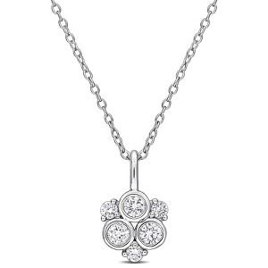 EVERLY JEWELRY | Sterling Silver 1/2 CT TW Lab Grown Diamond Fashion Pendant With Chain, 17-inch - 1 of 4