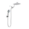 Cobbe Adjustable 8" High Pressure Dual Shower Head with 9-Spray Handheld Shower - 2 of 4