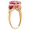 Designs By Gioelli 10K Yellow Gold Pink Topaz, Ruby And Diamond Accent Ring - 2 of 3