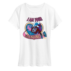 Women's - Star Wars - I Am Your Valentine Darth Vader Short Sleeve Graphic T-Shirt - 1 of 4