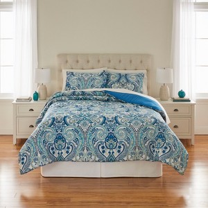 BrylaneHome  3 Piece Microfiber Comforter Set Paisley Bedding - 1 of 1