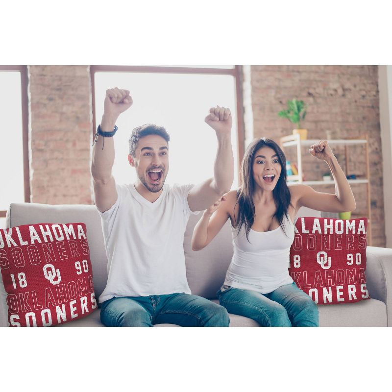 NCAA Oklahoma Sooners Stacked Woven Pillow, 3 of 4