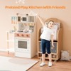 Karl Home Wooden Kitchen Playset With Sink, Oven, Microwave, And Coffee Machine - 3 of 4