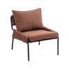 Braided Upholstery Lounge Chair with Metal Frame and Adjustable Feet - 3 of 4