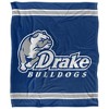 Drake University Primary Logo Stripes Silky 50x60 Blanket, 1 Sided - 2 of 4