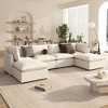 NicBex Modern 136.2" Sectional Sofa Modular U Shape Sofa Couch with 2 Removable Ottomans for Living Room Apartment - 3 of 4