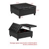 CAVINAS Rectangular Velvet Fabric Storage Ottoman Bench with 1 Pillow,Upholstered Storage Ottoman,Storage Benches for Living Room,Bedroom - 3 of 4