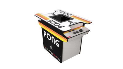Pong Black Head-to-Head Arcade Gaming Table with 12 Games