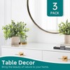 Aoibox 3 Pack Mini Potted Fake Eucalyptus Plants, Artificial Topiaries for Home Office Desk Farmhouse Room Bathroom Decor - 4 of 4