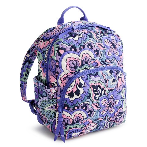 Vera Bradley Women's Outlet Cotton Essential Small Backpack Floral Swirls