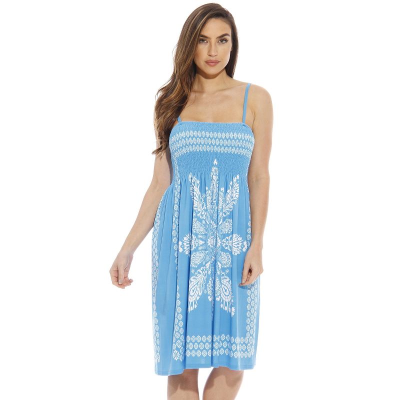 Just Love Summer Dresses for Women - Placement Print Smocked  Sundresses, 1 of 4