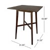 Modern 42" Bar Height Dining Table,Dining Table with Rubberwood Legs and Durable Laminate Top– The Pop Home - 4 of 4