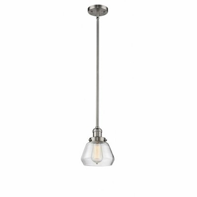 Fulton - 1 Light Stem Hung Mini Pendant In Industrial Style-9 Inches Tall and 7 Inches Wide