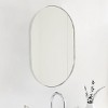 GlasFlength Decorative Wall Mirrors Oval Mirror Wall Mirror Polished Mirror Decorative Mirror for Living Room, Silver, 33"*20"*1.1" - 2 of 4