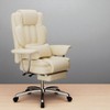 Mshliw Executive Office Chair with Footrest, 500lbs PU Leather Reclining Chair, High Back Ergonomic Desk Chair for Home Office - 2 of 4