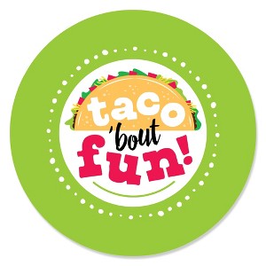Big Dot of Happiness Taco 'Bout Fun - Fiesta Circle Sticker Labels - 24 Count - 1 of 4