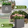 Lirago 35.83"x9.05"x27.95" Wall Mounted Planter Box with Two-Tier Design Space Saving Vertical Garden for Herbs Flowers Vegetables Gray - 4 of 4