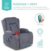 Best Choice Products Electric Power Lift Linen Recliner Massage Chair Furniture w/ USB Port, Heat, Cupholders - 4 of 4