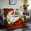 Lomsoe Cute Santa Claus Eating Cookies Print Flannel Blanket - All Seasons Throw Blanket, Soft Cozy Warm for Bed, Napping, Camping, Travel, Office - 2 of 4