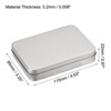 Unique Bargains Tinplate Portable Compact Durable Storage Container with Hinged Lid 1 Pc - 2 of 3