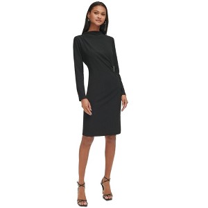 Calvin Klein Womens Textured, Embelished Midi Dress - 1 of 1
