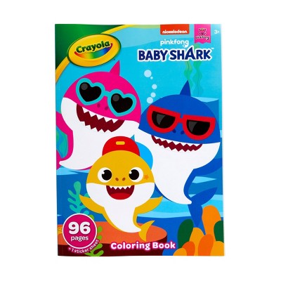 Download Crayola 96pg Baby Shark Coloring Book With Sticker Sheet Target