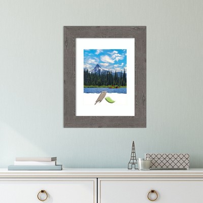 Rustic Grey Polystyrene 8x10 Narrow Wall Picture Frame