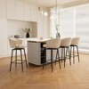 TiramisuBest Set of 2 30" Modern Swivel Velvet Dining Chairs, Comfortable High Bar Stools with 360° Rotation for Bars & Restaurants (Beige Grey) - 4 of 4