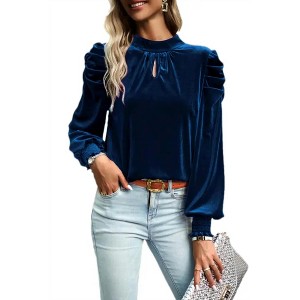 Women's Holiday Blues Blouse - Pretty Bash - 1 of 2