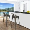 Tangkula Set of 4 Metal Bar Stools 30" Industrial Height Chair Low Back - 2 of 4