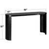 60" Modern Entryway Console Table, Thick Top Hallway Table with Reversible Curved Legs for Living Room or Foyer - Panipeachy - 4 of 4