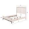 Queen Size Platform Bed with Headboard and Footboard - 3 of 4