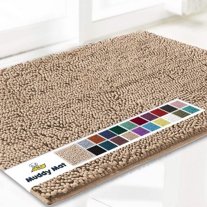 Muddy Mat Highly Absorbent  Soft Chenille Door Mat and Pet Rug Non Slip Thick Washable Area and Bath Mat for Indoor and Outdoor - 1 of 2