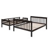 NicBex Twin over Full Bunk Bed Convertible Wood Bed Frame with Storage Stairs and Full Length Guardrail, No Box Spring Required - 4 of 4