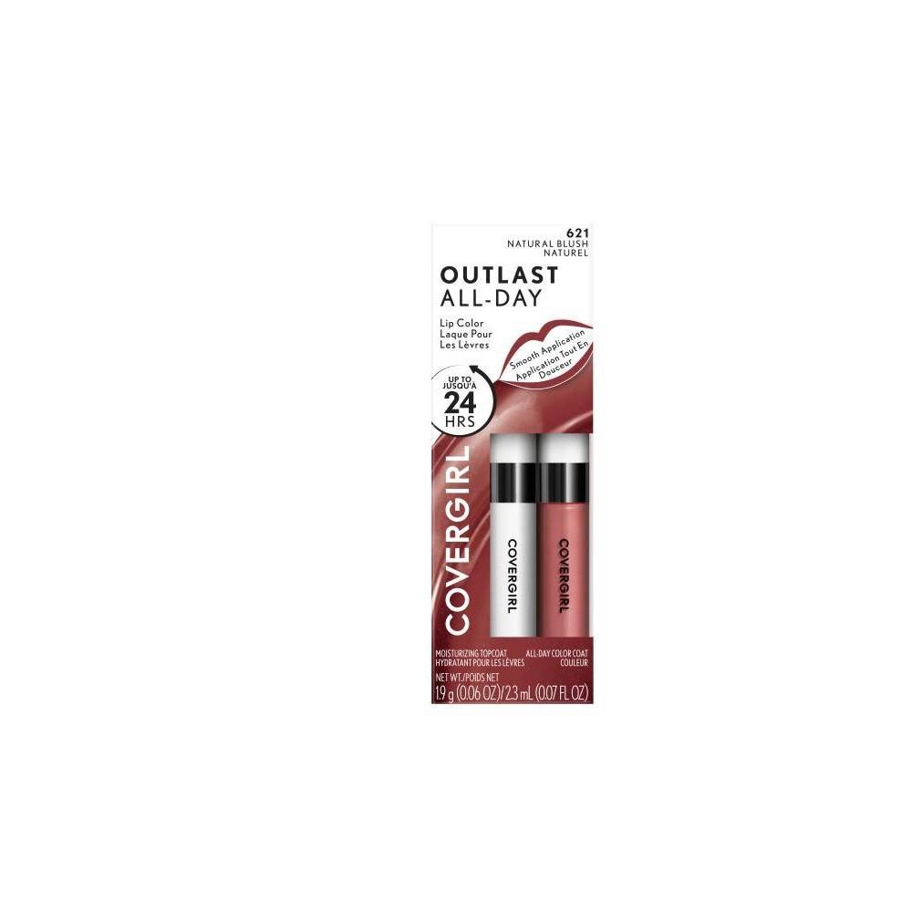 Photos - Other Cosmetics CoverGirl Outlast All-Day Lip Color with Topcoat - Natural Blush 621 - 0.1 