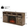 Wooakway 58"L 29.4"H 15.4"D Electric Fireplace TV Stand Console with Barn Door Design Overheating Protection Closed Storage Cabinet for TVs up to 65" - 4 of 4