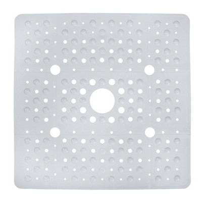 SlipX Solutions 27 inch x 27 inch Extra Large Square Shower Mat, White