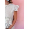 Women's Lace Ruffle Slub Tunic - Easel - 2 of 2