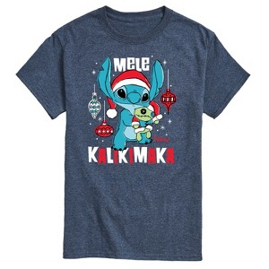 Men's - Lilo and Stitch - Mele Kalikimaka Short Sleeve Graphic T-Shirt - 1 of 4