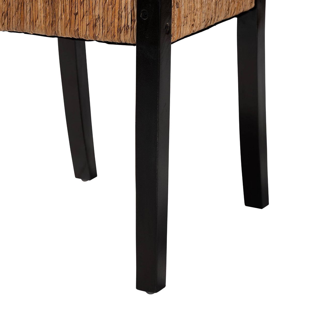 bali & pari Raniya Handwoven Seagrass Set of 2 Dining Chair Natural Brown/Black