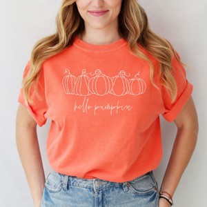 Simply Sage Market Hand Drawn Hello Pumpkin Garment Dyed Tee - 1 of 4