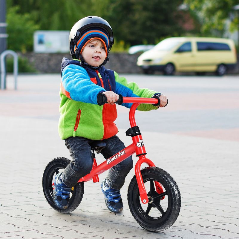 HoneyJoy Kids Balance Bike No Pedal Training Bicycle w/Adjustable Handlebar & Seat Yellow\Black\Blue\Red, 2 of 10