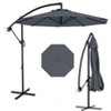10 FT Cantilever Umbrella, Outdoor Offset Patio Umbrella with Easy Tilt Adjustment, 8 Ribs, UV Protection for Backyard, Lawn, Garden - 3 of 4
