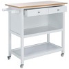 Daley 2 Drawer 3 Shelf Kitchen Cart - KCH1402 - Safavieh - 4 of 4