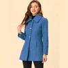 INSPIRE CHIC Women's Turn Down Collar A-Line Single-Breasted Winter Overcoat with Pockets - 3 of 4