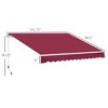 PAGED Retractable Door Awning Water-Resistant Fabric Awning for Door Entrance Aluminum Frame for Gardens, Yard - 3 of 4